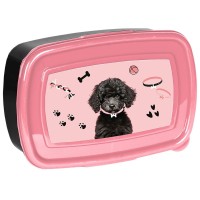 Paso uzsonnás doboz, kutyás, rózsaszín