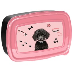 Paso uzsonnás doboz, kutyás, rózsaszín