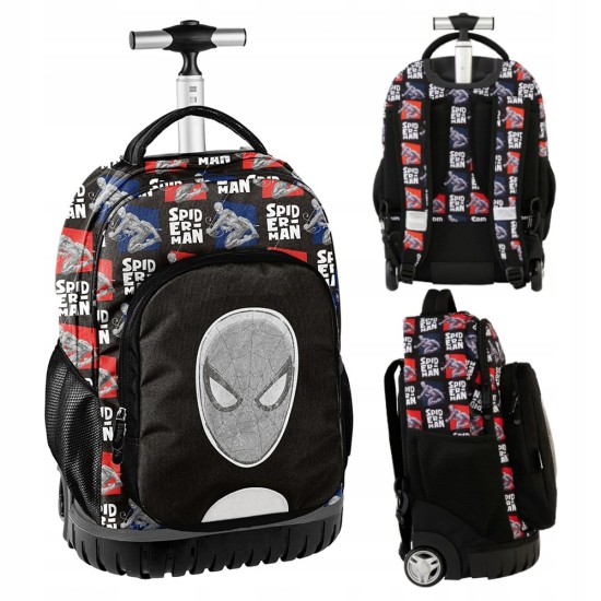 SUPERHERO Spiderman guruló iskolatáska és hátizsák fiúknak, Pókember