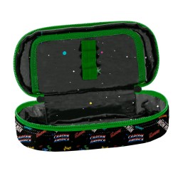 Egyrekeszes, cipzáras, ovális tolltartó fiúknak, Marvel Comics