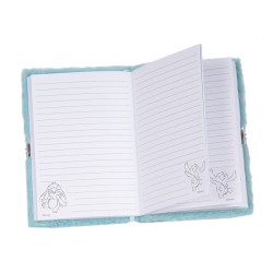 Disney Stitch szörmés, kulcsos titkos napló, zöld