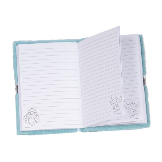 Disney Stitch szörmés, kulcsos titkos napló, zöld