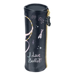 PASO Balerina henger alakú tolltartó lányoknak, fekete