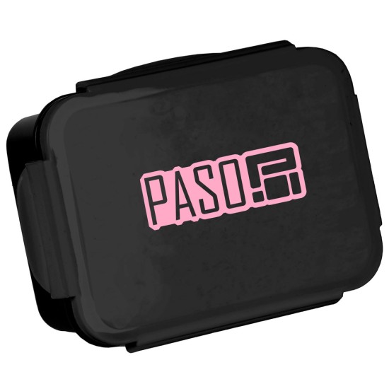 Paso uzsonnásdoboz, rózsaszín/fekete