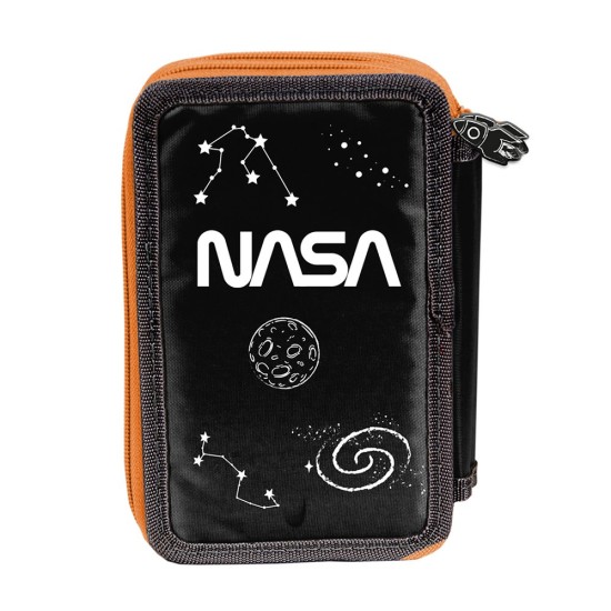 PASO NASA SPACE háromrekeszes tolltartó fiúknak, felszereléssel