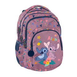 Ahola Stitch háromrekeszes ergonomikus iskolatáska és hátizsák lányoknak, rózsaszín