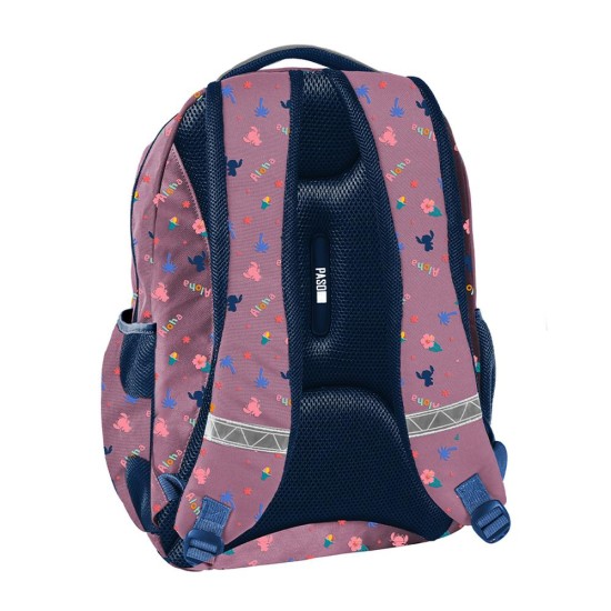AholaStitch háromrekeszes ergonomikus iskolatáska és hátizsák lányoknak, rózsaszín