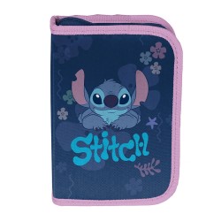 Blue Aloha Stitch egyrekeszes kihajtható tolltartó, felszerelés nélkül, kék
