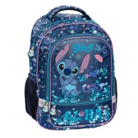 Blue Aloha Stitch kétrekeszes ergonomikus iskolatáska és hátizsák, kék
