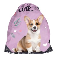 Cute tornazsák lányoknak, kiskutyás, rózsaszín