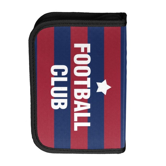 Football Clubegyrekeszes kihajtható tolltartó fiúknak, felszerelés nélkül, focis