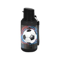 Football Team kulacs, focis, fekete, 500 ml