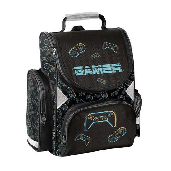 Gamer Starergonomikus iskolatáska elsősöknek, fekete