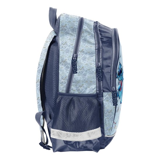 HolaStitch kétrekeszes iskolatáska és hátizsák, türkiz-sötétkék