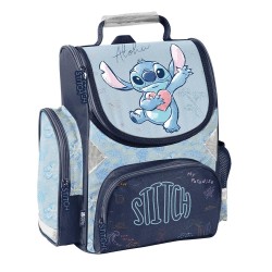 Hola Stitch ergonomikus iskolatáska és hátizsák elsősöknek, türkiz – sötétkék