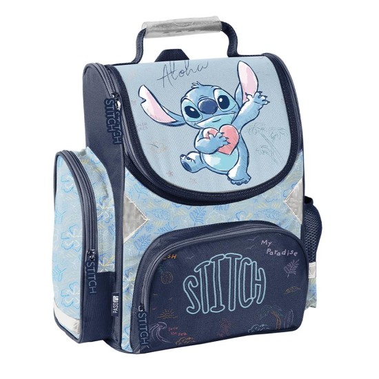 HolaStitchergonomikus iskolatáska és hátizsák elsősöknek, türkiz – sötétkék