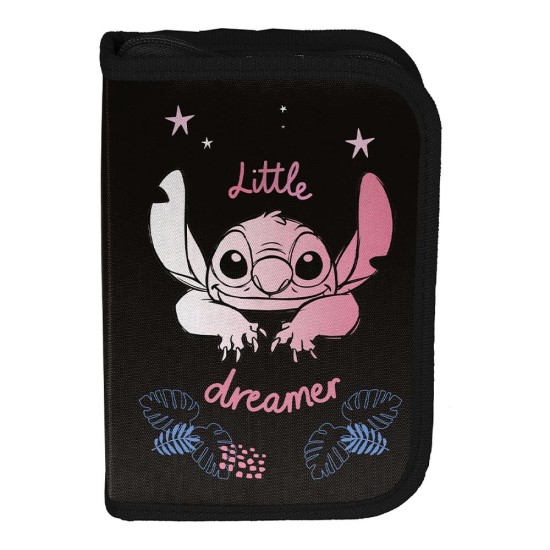 Little Stitch Black egyrekeszes kihajtható tolltartó, felszerelés nélkül, fekete