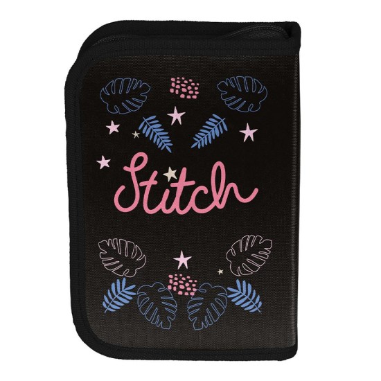 Little Stitch Black egyrekeszes kihajtható tolltartó, felszerelés nélkül, fekete