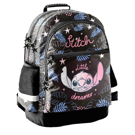 Little Stitch Black kétrekeszes iskolatáska és hátizsák, fekete