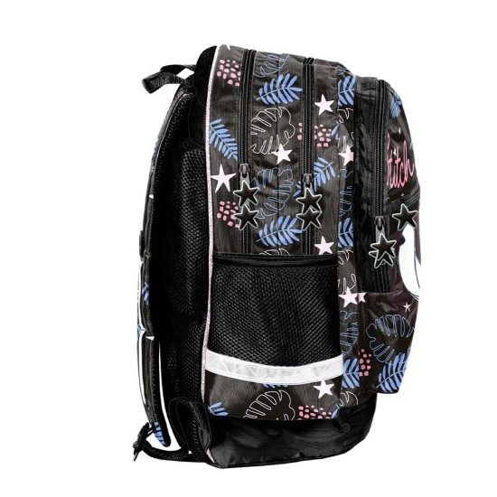 Little Stitch Black kétrekeszes iskolatáska és hátizsák, fekete