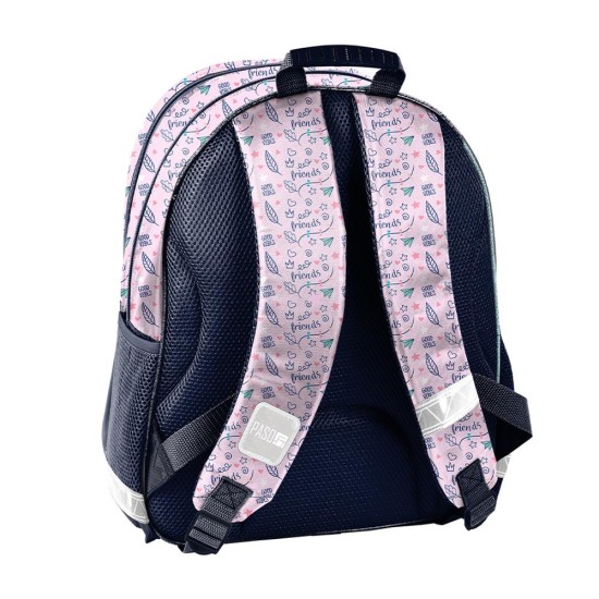 MeowCatkétrekeszes ergonomikus iskolatáska és hátizsák lányoknak, cicás