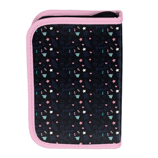 MeowCatkihajtható egyrekeszes tolltartó lányoknak, felszerelés nélkül, cicás