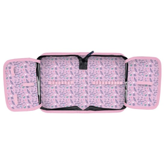 MeowCatkihajtható egyrekeszes tolltartó lányoknak, felszerelés nélkül, cicás