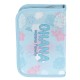 Ohana Stitch egyrekeszes kihajtható tolltartó lányoknak, felszerelés nélkül, türkiz