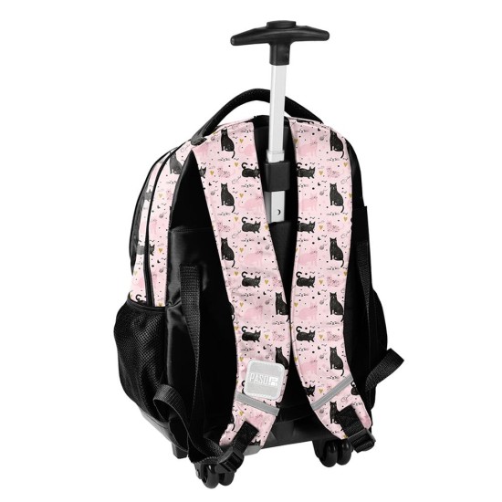 Princess Black Catguruló iskolatáska és hátizsák lányoknak, cicás