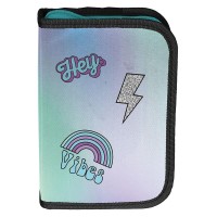 Shine Wonderland egyrekeszes kihajtható tolltartó lányoknak, türkiz – rózsaszín