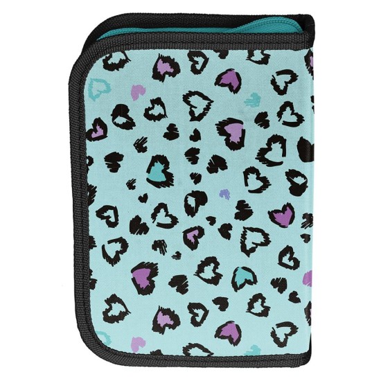 ShineWonderlandegyrekeszes kihajtható tolltartó lányoknak, türkiz – rózsaszín