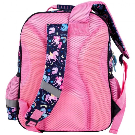BackUP kétrekeszes elsős iskolatáska lányoknak, unikornisos