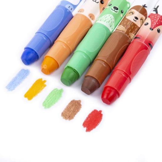 Zselés zsírkréta 10 színű Kidea