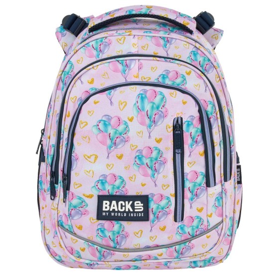 BackUP ergonomikus iskolatáska és hátizsák, lufis rózsaszín