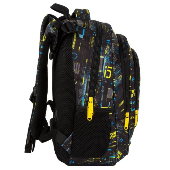 BackUP ergonomikus iskolatáska és hátizsák, technical yellow