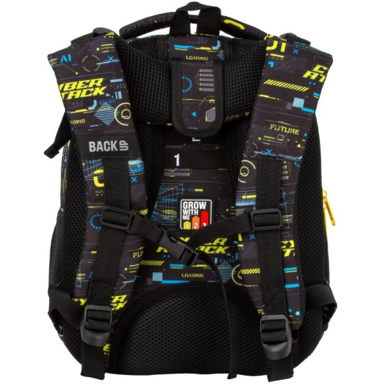 BackUP ergonomikus iskolatáska és hátizsák, technical yellow