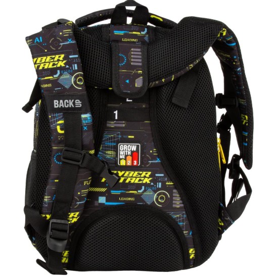 BackUP ergonomikus iskolatáska és hátizsák, technical yellow