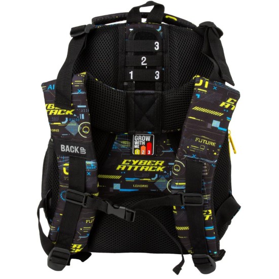 BackUP ergonomikus iskolatáska és hátizsák, technical yellow
