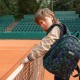 BackUP iskolatáska, hátizsák háromrekeszes, abstract green