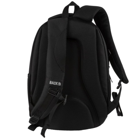 BackUp iskolatáska, hátizsák háromrekeszes, Simple Black