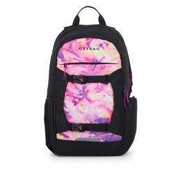 OXY ZERO BATIK ergonomikus hátizsák, iskolatáska, fekete-rózsaszín