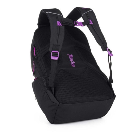 OXY ZERO BATIK ergonomikus hátizsák, iskolatáska, fekete-rózsaszín