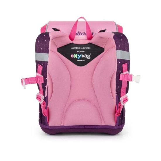 PREMIUM COOL BUTTERFLY ergonomikus iskolatáska elsősöknek, rózsaszín pillangós