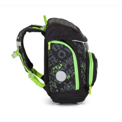 Premium Cool Gamer ergonomikus iskolatáska és hátizsák fiúknak, neonzöld - fekete, Oxybag